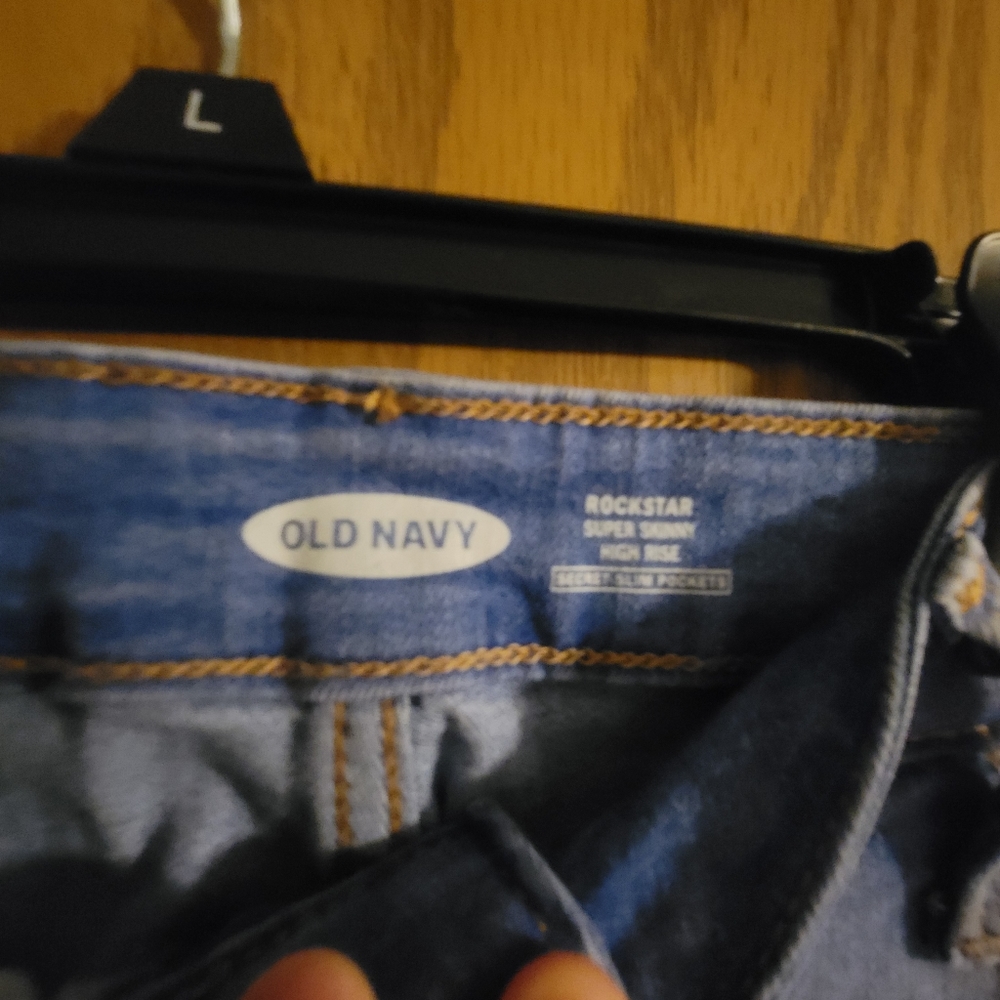 Old Navy Rockstar Super Skinny High Rise Jeans: Light Distressed Wash:NWT: SZ 16 - Picture 4 of 6